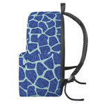 Blue Giraffe Print Backpack