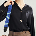 Blue Giraffe Print Bag Strap