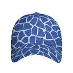 Blue Giraffe Print Baseball Cap