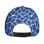 Blue Giraffe Print Baseball Cap