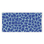Blue Giraffe Print Beach Towel