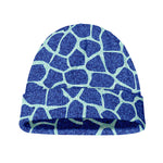 Blue Giraffe Print Beanie