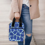 Blue Giraffe Print Bible Tote Bag