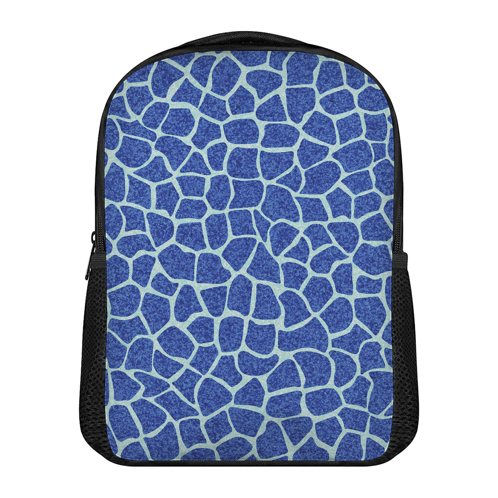 Blue Giraffe Print Casual Backpack