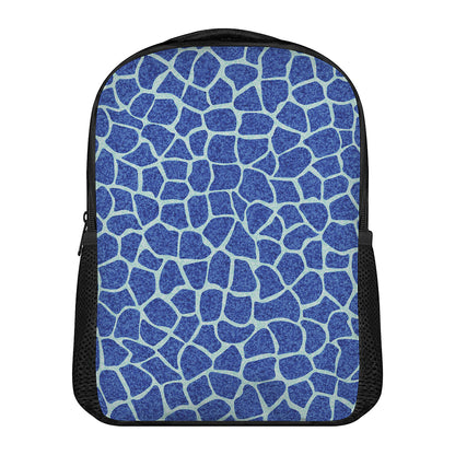 Blue Giraffe Print Casual Backpack