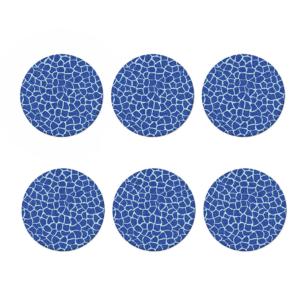 Blue Giraffe Print Coaster Set