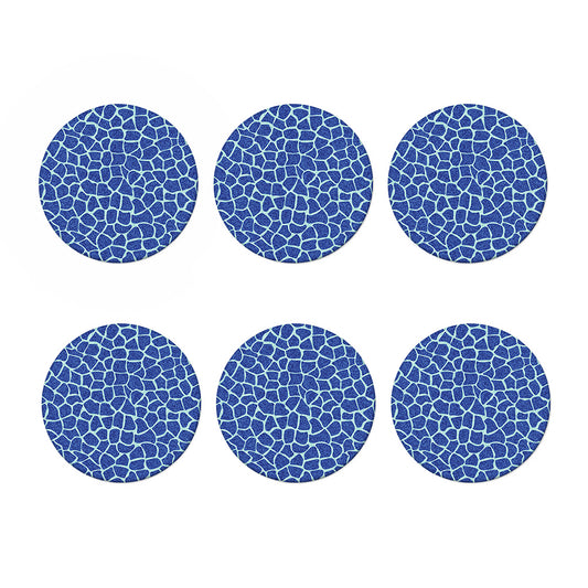 Blue Giraffe Print Coaster Set