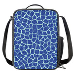 Blue Giraffe Print Crossbody Lunch Bag