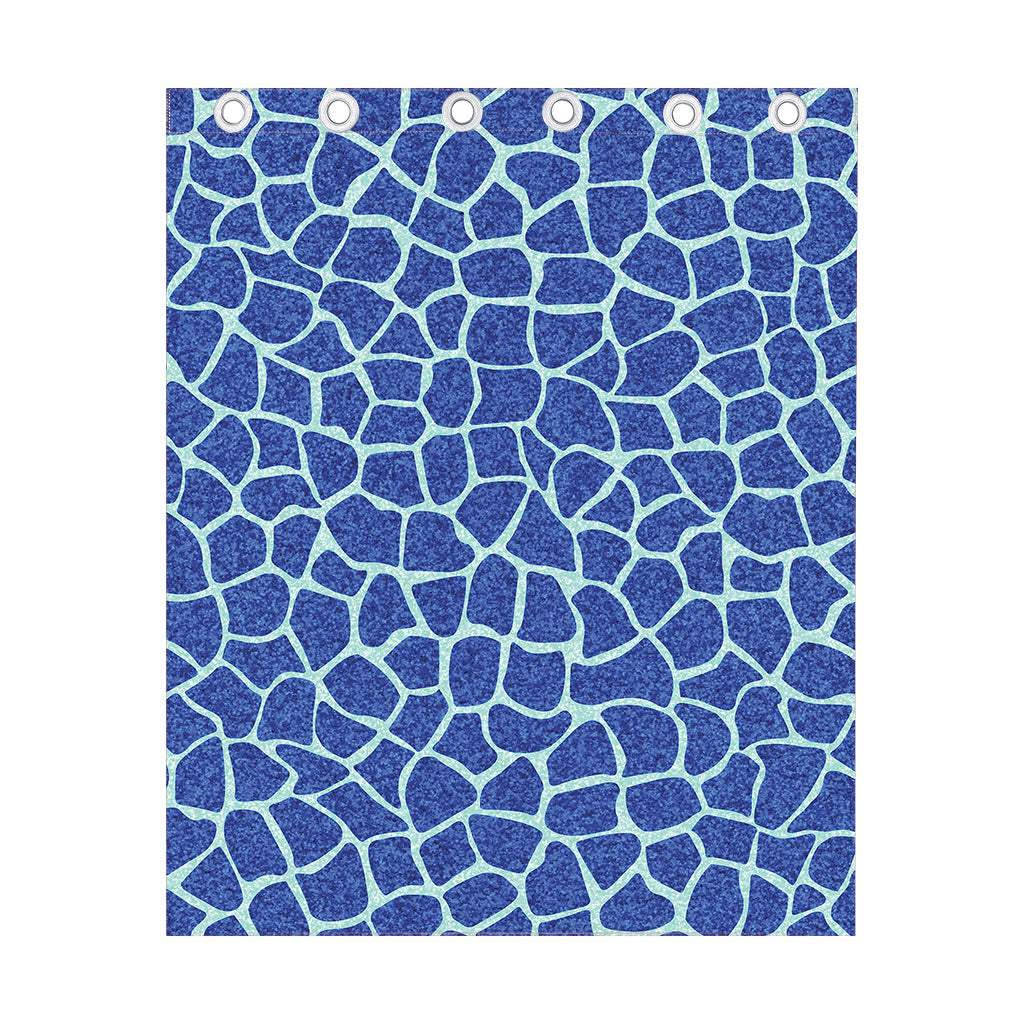 Blue Giraffe Print Curtain