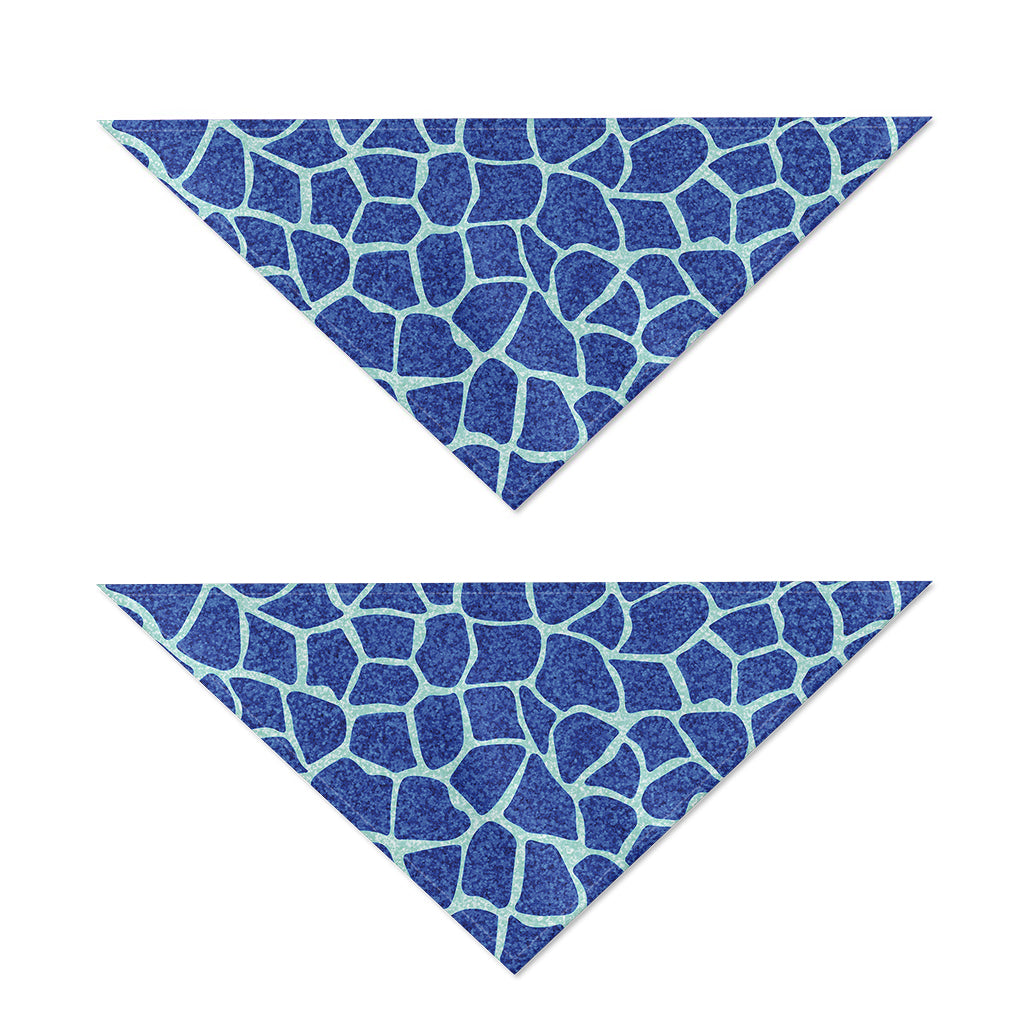 Blue Giraffe Print Dog Bandana