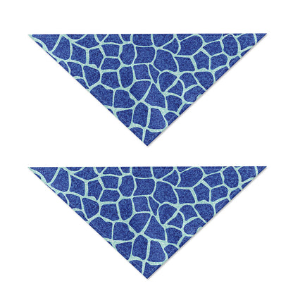 Blue Giraffe Print Dog Bandana