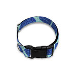 Blue Giraffe Print Dog Collar