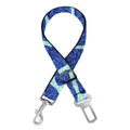 Blue Giraffe Print Dog Seat Belt