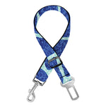 Blue Giraffe Print Dog Seat Belt