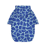 Blue Giraffe Print Dog Zip Up Hoodie