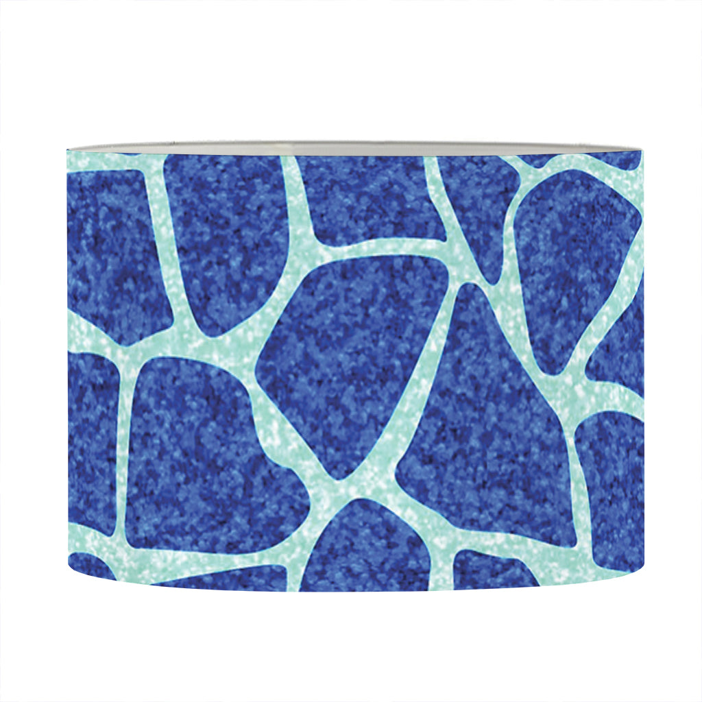 Blue Giraffe Print Drum Lamp Shade