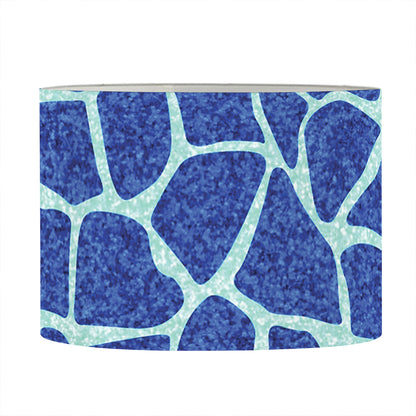 Blue Giraffe Print Drum Lamp Shade