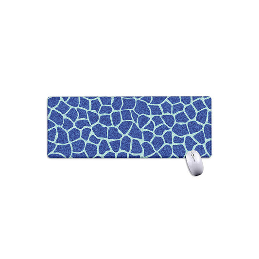 Blue Giraffe Print Extended Mouse Pad