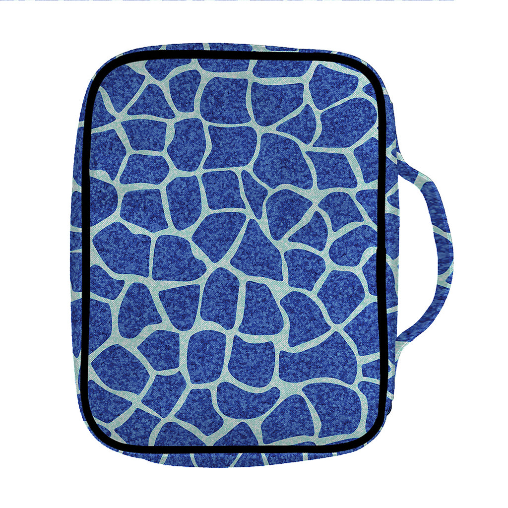 Blue Giraffe Print Front Pocket Bible Bag
