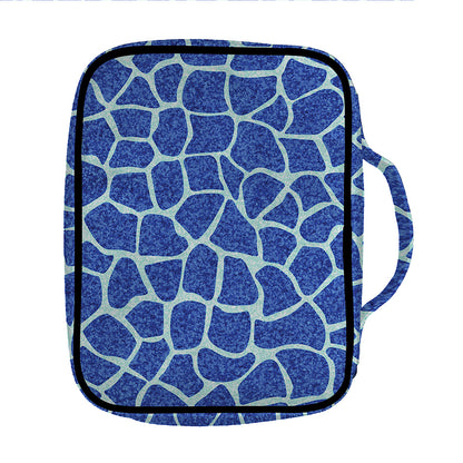 Blue Giraffe Print Front Pocket Bible Bag