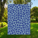 Blue Giraffe Print Garden Flag