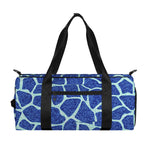 Blue Giraffe Print Gym Bag