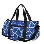 Blue Giraffe Print Gym Bag
