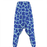 Blue Giraffe Print Hammer Pants