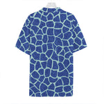 Blue Giraffe Print Hawaiian Shirt