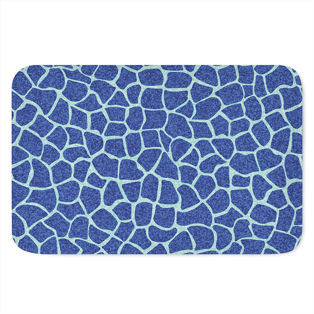 Blue Giraffe Print Indoor Door Mat