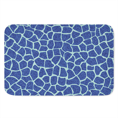Blue Giraffe Print Indoor Door Mat