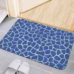 Blue Giraffe Print Indoor Door Mat