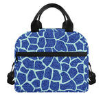 Blue Giraffe Print Insulated Lunch Bag