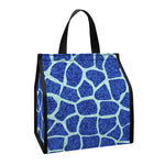 Blue Giraffe Print Insulated Lunch Tote