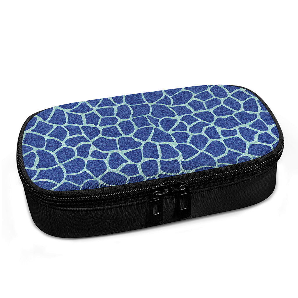 Blue Giraffe Print Insulin Cooler Travel Case