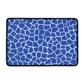 Blue Giraffe Print Kitchen Mat
