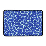 Blue Giraffe Print Kitchen Mat