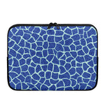 Blue Giraffe Print Laptop Sleeve