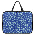 Blue Giraffe Print Laptop Sleeve With Handle