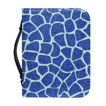 Blue Giraffe Print Leather Bible Cover