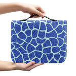Blue Giraffe Print Leather Bible Cover