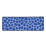 Blue Giraffe Print Long Kitchen Mat