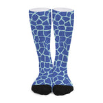 Blue Giraffe Print Long Socks