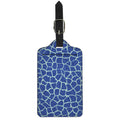 Blue Giraffe Print Luggage Tag