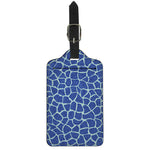 Blue Giraffe Print Luggage Tag