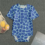 Blue Giraffe Print Men's Bodysuit