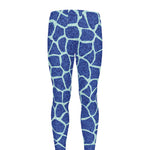 Blue Giraffe Print Men's leggings