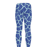 Blue Giraffe Print Men's leggings
