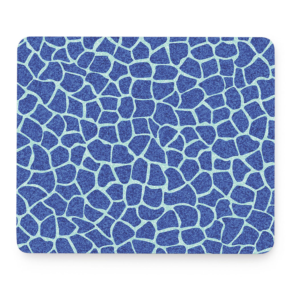Blue Giraffe Print Mouse Pad