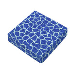 Blue Giraffe Print Outdoor Seat Cushion Cover